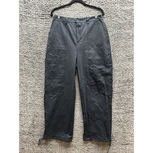 Amomento Black‎ Wide Leg High Rise Cargo Trouser Pants Size 2